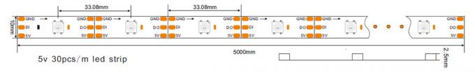 Luzes de tira flexíveis endereçáveis APA102C do diodo emissor de luz de APA102 Digitas Rgb IC construído dentro