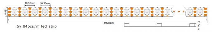 Luzes de tira flexíveis endereçáveis APA102C do diodo emissor de luz de APA102 Digitas Rgb IC construído dentro