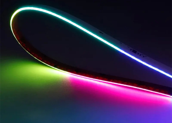 Lâmpada LED de emissão lateral COB 630LED por metro RGB 8mm Flexível RGB Free Dot Led Light