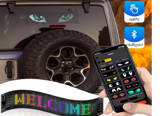 Ecrã LED suave Marca Publicidade Promoção Ecrã RGB Cor APP Inteligente Programação Interior LED sinal