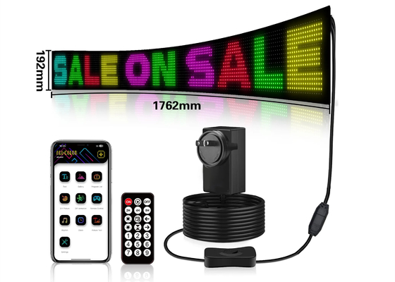 Deslocamento Publicidade LED sinais Bluetooth flexível Full RGB 5VDC USB Cable Fornecimento de energia para Store Car Hotel