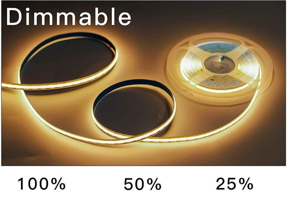 A fita da fita do diodo emissor de luz de DC12V ilumina 400 a tira flexível Dotless do diodo emissor de luz da ESPIGA do corte IP20 do diodo emissor de luz 8mm 10mm