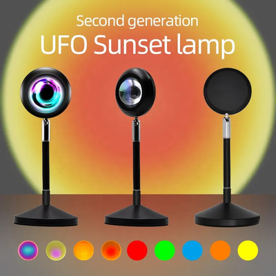 Controle remoto Fotografia moderna Mudança de cor Luz do pôr-do-sol Lâmpadas de projetor de arco-íris USB
