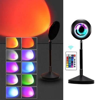 Controle remoto Fotografia moderna Mudança de cor Luz do pôr-do-sol Lâmpadas de projetor de arco-íris USB