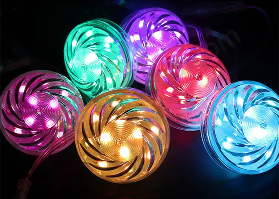 24v RGB WS2811/UCS1903 LED Luz de diversão Luz Pixel Cabochon LED 60mm 18 Leds