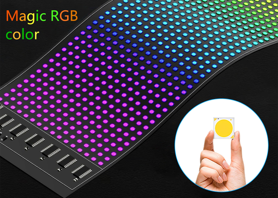 16*64 Ecrã LED flexível Ecrã externo Painel à prova d'água Janela do carro LED Folha de papel