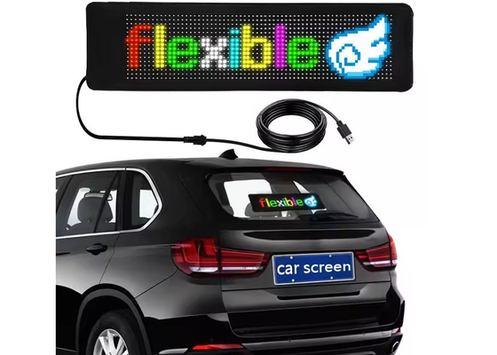 Programação DIY Scrolling Text 5V USB Wireless Control RGB Flexível LED Car Sign Para publicidade