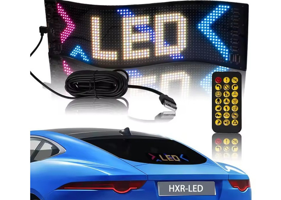 Programação DIY Scrolling Text 5V USB Wireless Control RGB Flexível LED Car Sign Para publicidade