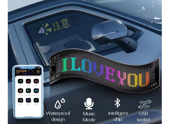 APP Control Flexível Led Screen Scrolling Custom Message Text Sign Board LED Display Digital Para Carro