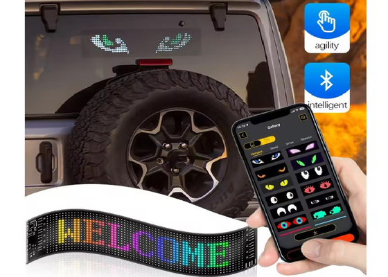 APP Control Flexível Led Screen Scrolling Custom Message Text Sign Board LED Display Digital Para Carro