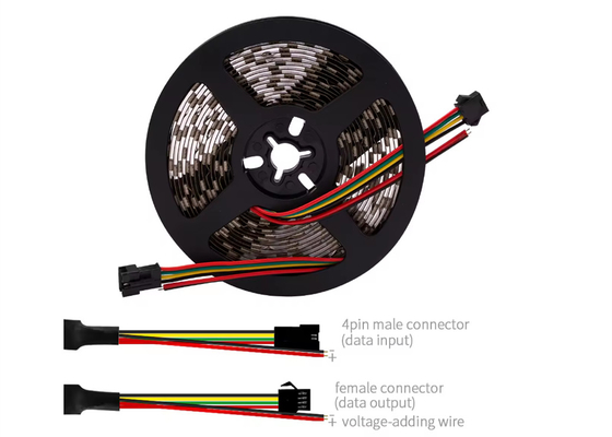 DC12V Digital Dual Signal Line LED Strip Flexible Tape WS2815 SMD5050 IP20 60led 60Pixel RGB WS2815b IC
