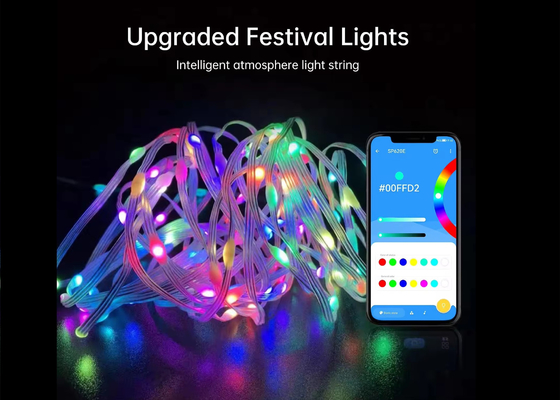 APP Smart String Lights LED à prova d'água Decoração de Natal Fairy String Lights USB Smart Remote Control