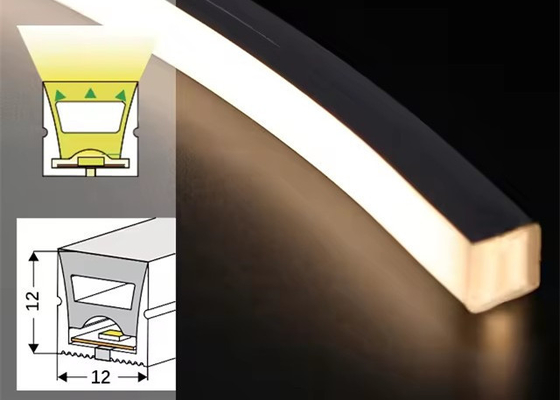 Lâmpada de silicone de faixa LED de neon 1212 flexível 12*12MM com teto incorporado sem lâmpada principal