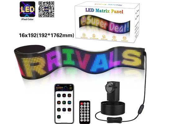 Deslocamento Publicidade LED sinais Bluetooth flexível Full RGB 5VDC USB Cable Fornecimento de energia para Store Car Hotel