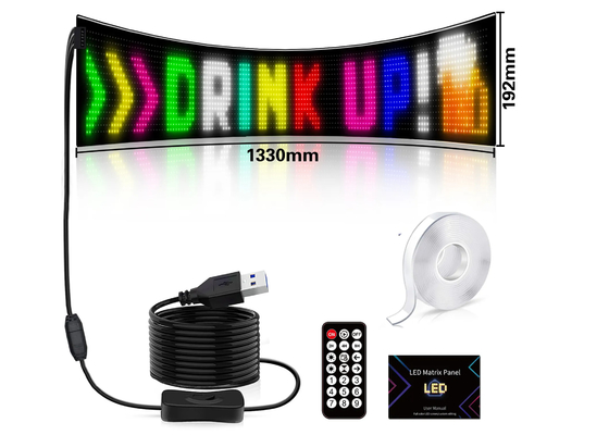 Controle remoto Display RGB Programável, Vitrina de loja Publicidade LED Display Soft