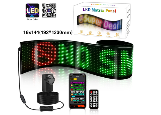 Controle remoto Display RGB Programável, Vitrina de loja Publicidade LED Display Soft