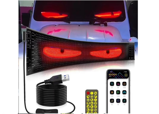 5VDC USB/2A Farol Diabo Vermelho Olho Caminhão Para-brisas LED sinal Demon Eye Led Farol Para Motocicleta