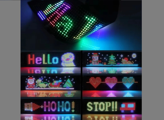 Aplicação de controle de sinalização publicitária de janela traseira Display digital com 192x898mm LED Soft Display Rolling Pattern Image Animation