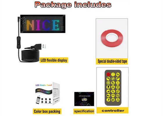 Anúncios Deslizamento LED Cartão de carro Control de aplicativo programável Outdoor Full Color LED Signs