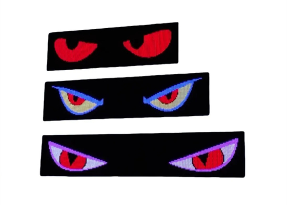 Caminhão Devil Eye LED Screen Car Light Caminhão Dinâmico LED Light Smart Car Sticker painel LED programável para pára-brisas de caminhão
