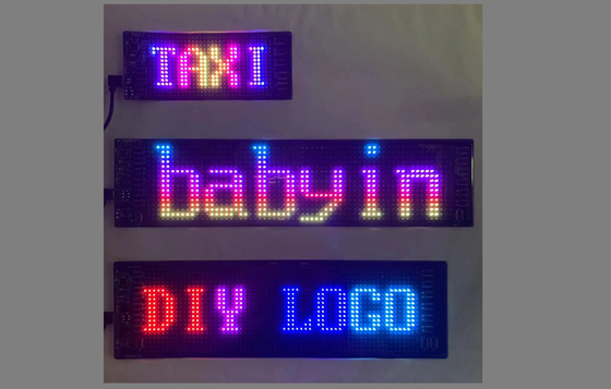 Display de janela de táxi LED LED para publicidade de automóveis Design personalizável para JDM, publicidade de automóveis