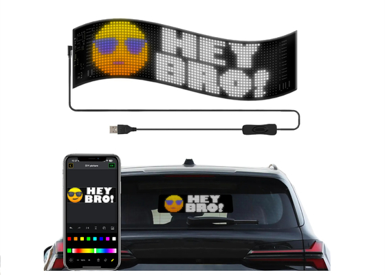 Display de janela de táxi LED LED para publicidade de automóveis Design personalizável para JDM, publicidade de automóveis