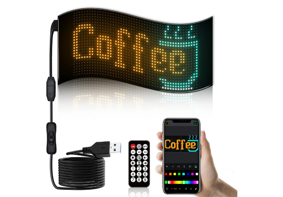 Display de luz flexível de 24*48 LED APP Control Car Advertising Screen Ip65 Full Color High Definition Car Display