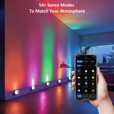 Controle Bluetooth RGBCW Adressável Smart Sconces de Parede / Eave Lights Para Decoração de Natal