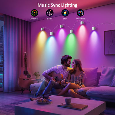 Controle Bluetooth RGBCW Adressável Smart Sconces de Parede / Eave Lights Para Decoração de Natal