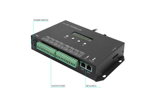 DMX512 Programável SPI Led Controller H807SA 8192 Pixels Para DMX512 WS2811 WS2812B WS2815 APA102 Led Strip