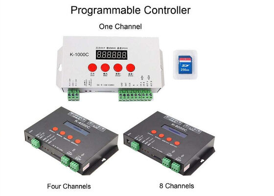 K-8000C Controlador de cor mágica programável Controle de cores completo via DMX / SPI com função de codificação embutida para controle de luz