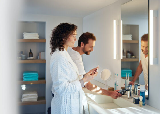 Tubo LED S14s S14d, Luminária de Penteadeira LED S14, Luminária de Gabinete Tubo Filamento S14, Tubo Linear, 5W/300MM