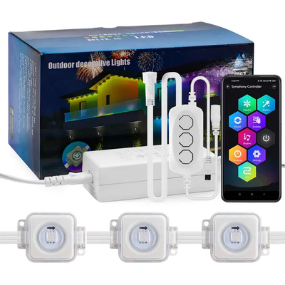 Pixel Light Natal Decoração de casa colorida 2024 RGB LED programável Forma IP65 Iluminação de férias impermeável