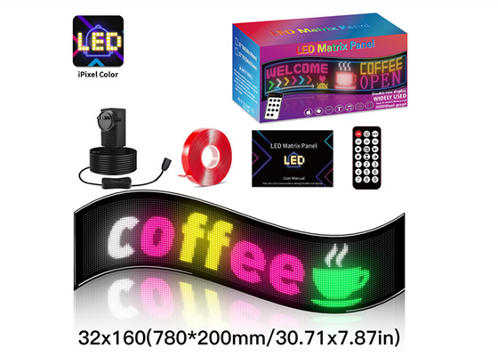32*160 Rolagem de linha dupla colorida Sinal de luz LED para LED Publicidade LED Plata