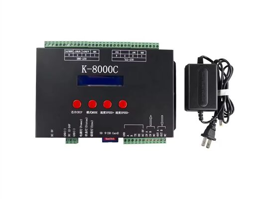 K-8000C Controlador de cor mágica programável Controle de cores completo via DMX / SPI com função de codificação embutida para controle de luz