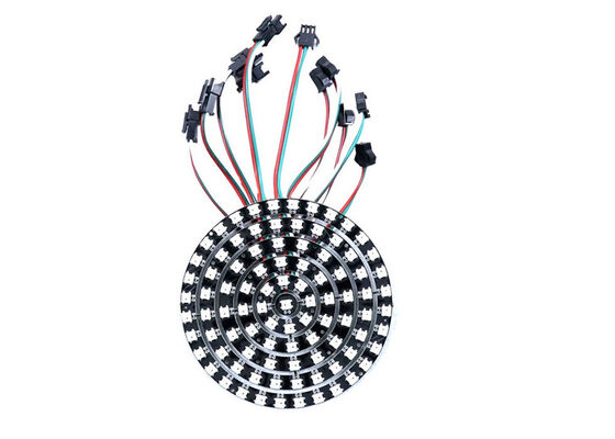 Digital Full Color RGB WS2812 SK6812 IC Pixel DC5V Anel LED em círculo