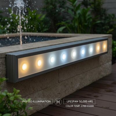 Luzes de Iluminação LED IP65 com Vida Útil de 50 Mil Horas e Ampla Faixa de Temperatura de Cor de 2700 a 6500K Adequado para Exterior