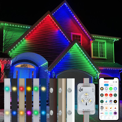 Luz de Beiral LED Inteligente para Exterior 30W WiFi APP RGB IP65 à Prova d'Água para Jardim de Villa